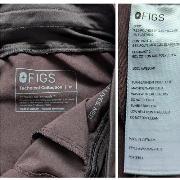 Figs set Zamora high waisted pants Rafaela top espresso medium - Picture 9 of 13